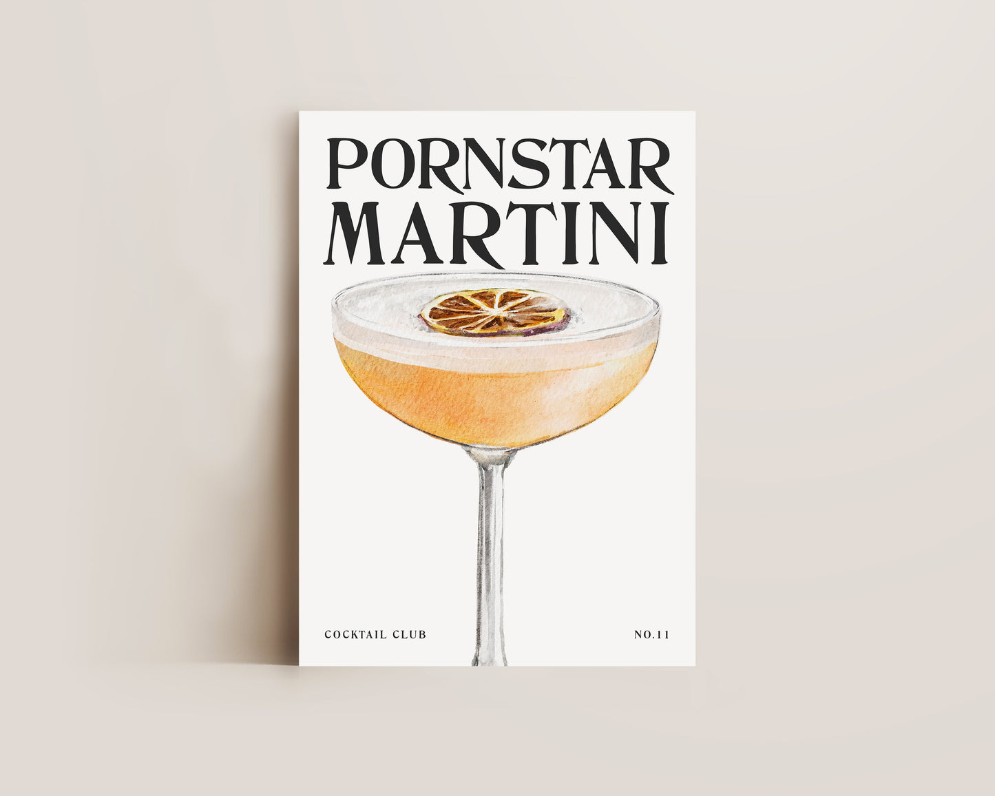 Pornstar Martini Cocktail Print