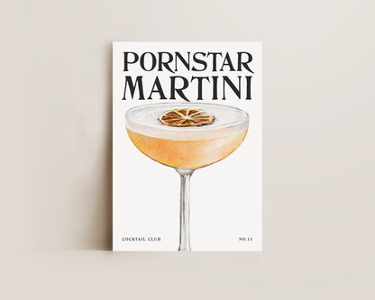 Pornstar Martini Cocktail Print