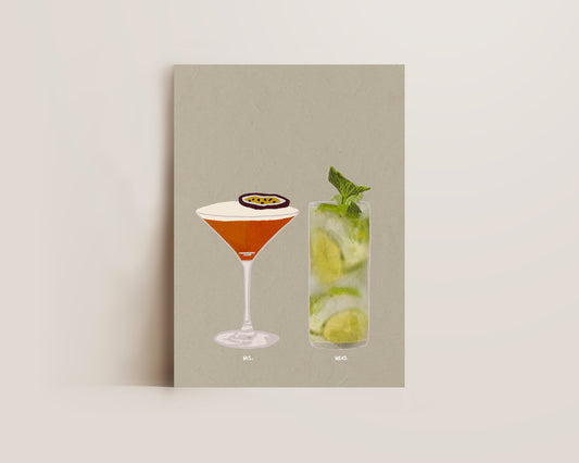Pornstar Martini & Mojito Print