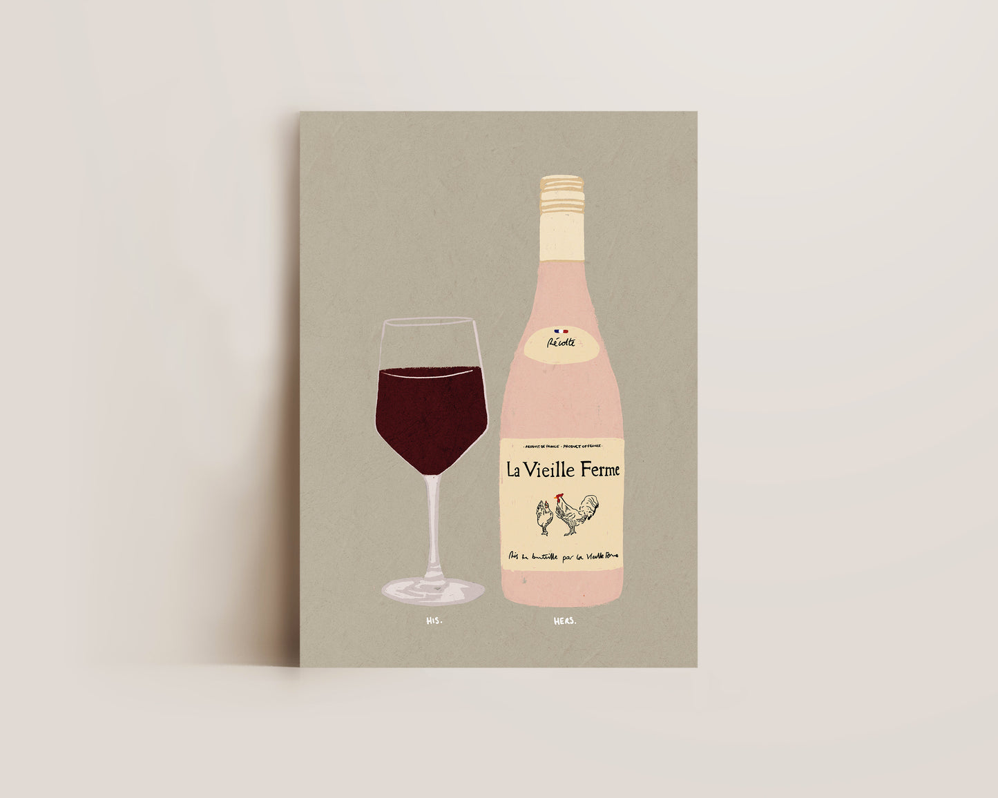 Red Wine & Chicken Wine Print