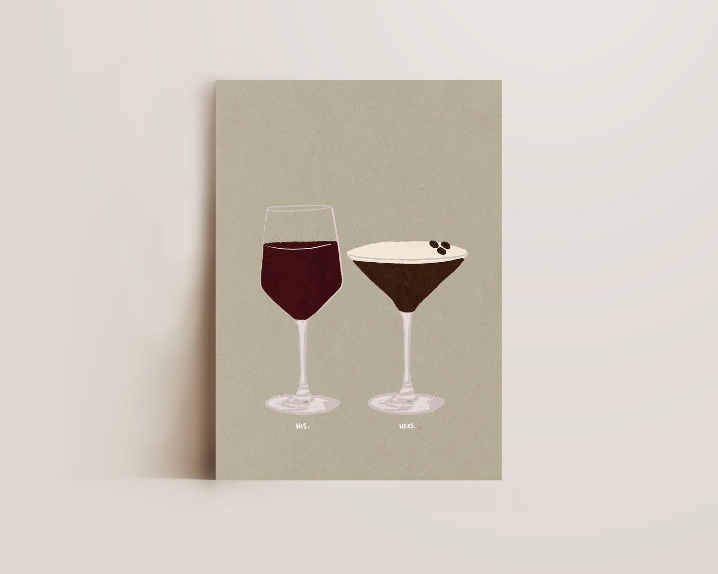 Red Wine & Espresso Martini Print