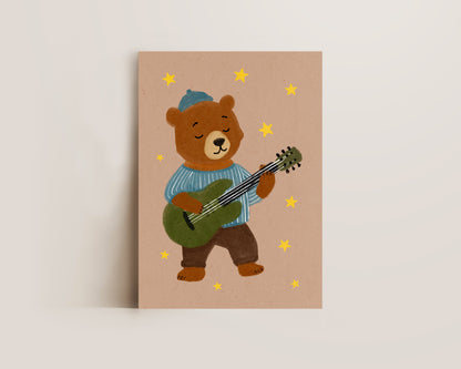 Rockstar Bear Print