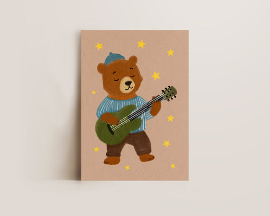 Rockstar Bear Print