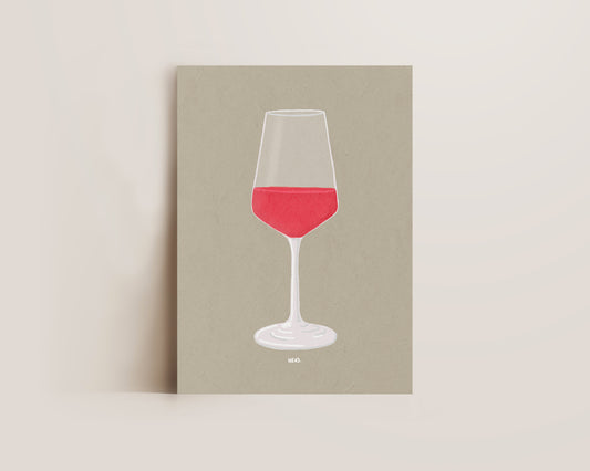 Glass Of Rose Print
