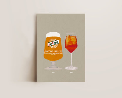 San Miguel & Aperol Spritz Print