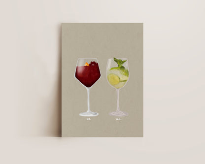 Sangria & Hugo Spritz Print