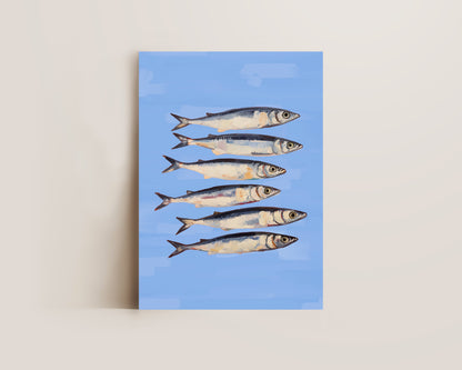 Blue Sardines Print