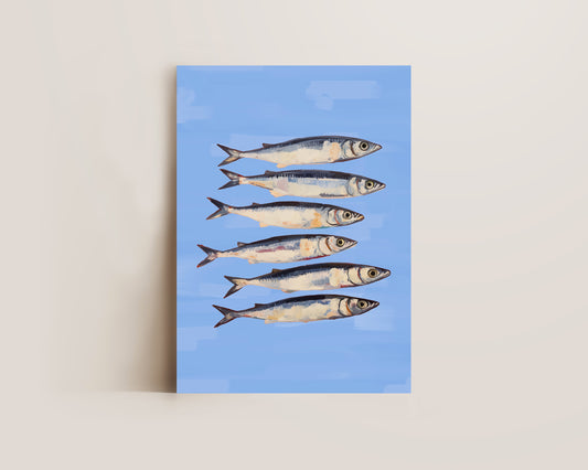 Blue Sardines Print