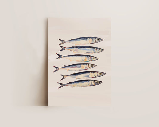 Blush Pink Sardines Print