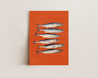 Burnt Orange Sardines Print