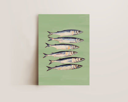 Green Sardines Print