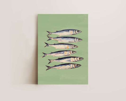Green Sardines Print