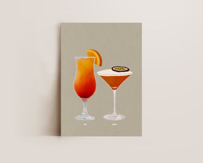 Sex On The Beach & Pornstar Martini Print