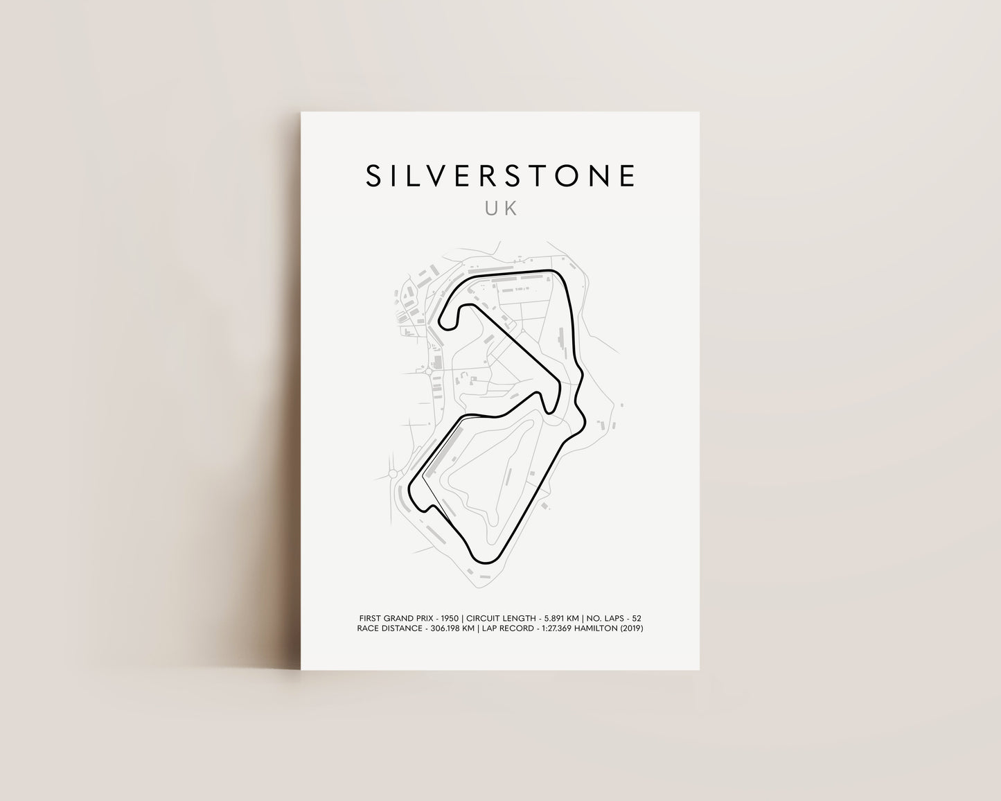 F1 Silverstone Track Print