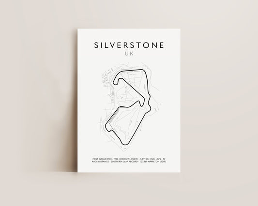 F1 Silverstone Track Print