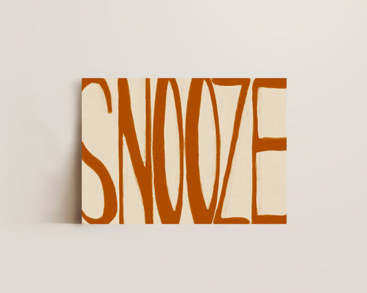 Snooze In Burnt Orange Print