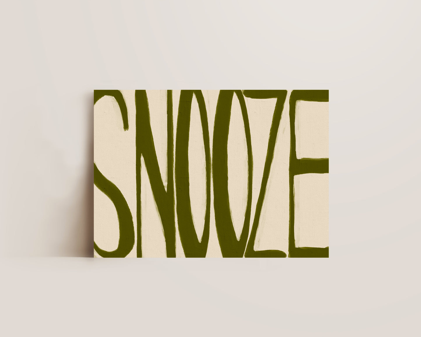 Snooze In Olive Print