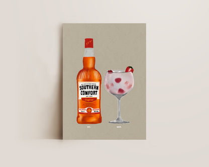 Southern Comfort & Pink Gin Print
