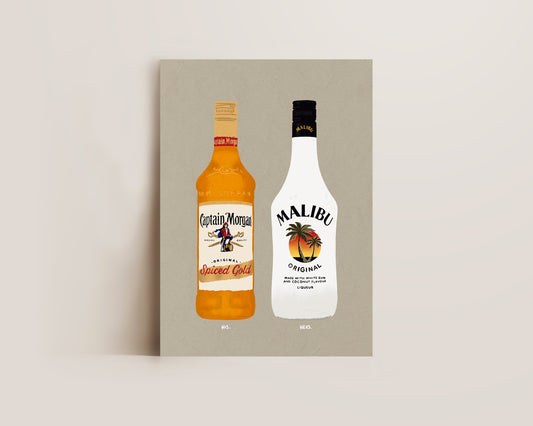 Spiced Rum & Malibu Print