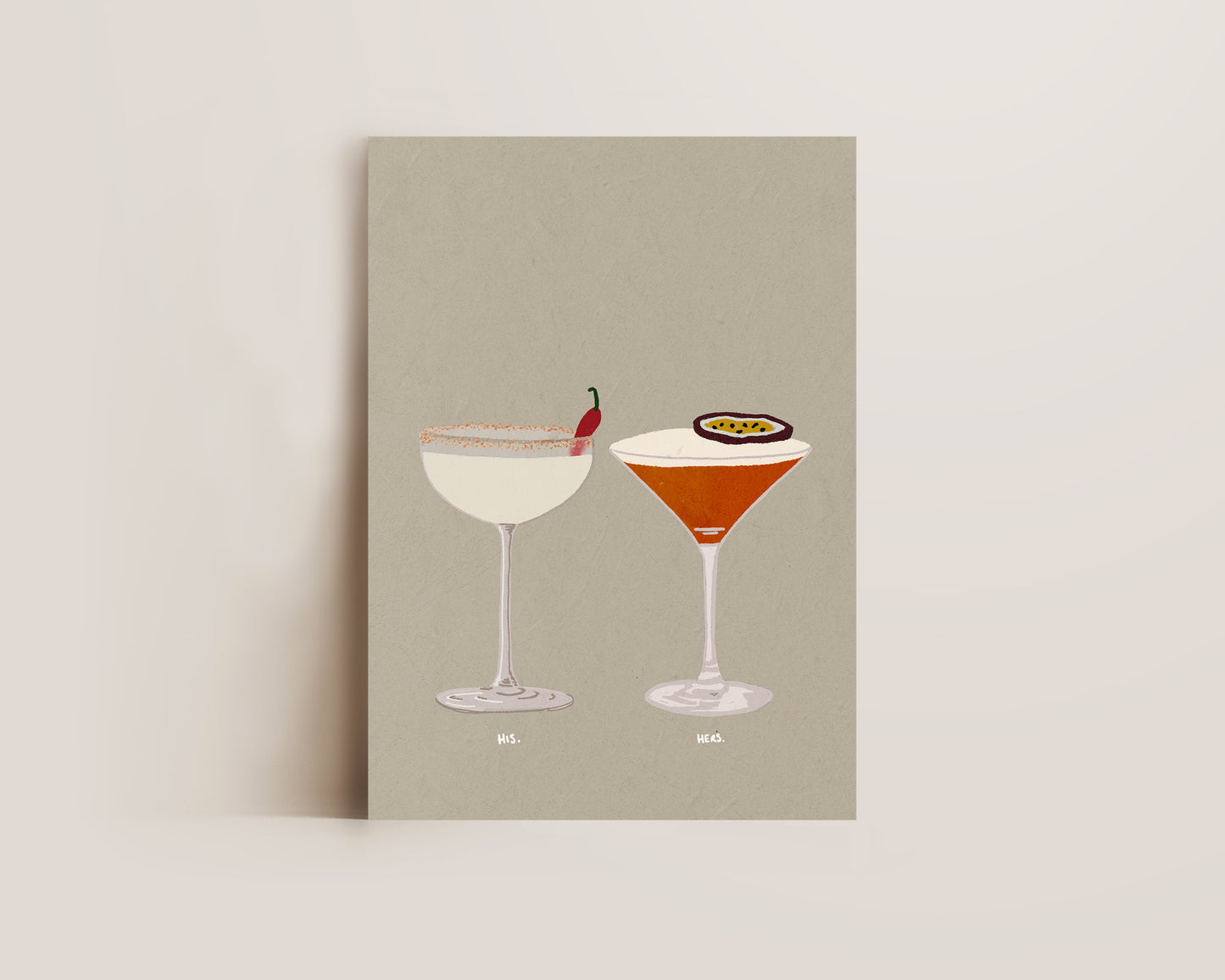 Spicy Marg & Pornstar Martini Print