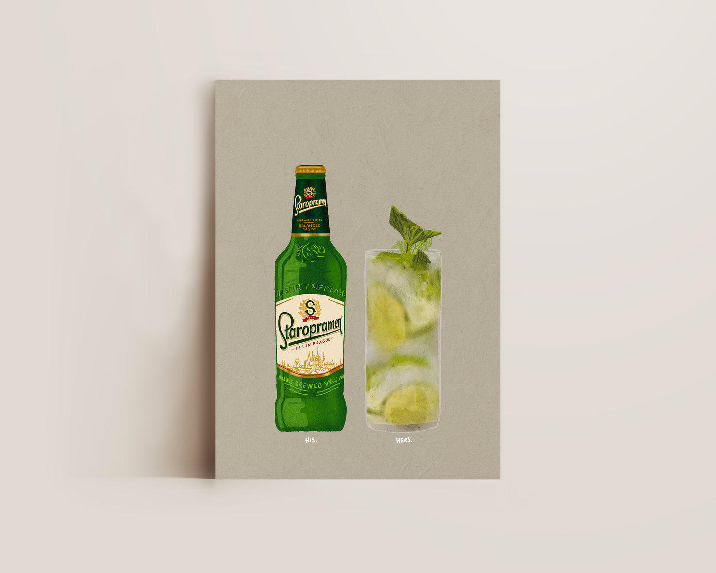 Staropramen Bottle & Mojito Print