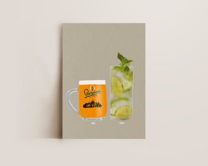 Staropramen & Mojito Print