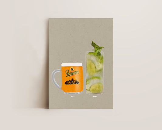 Staropramen & Mojito Print