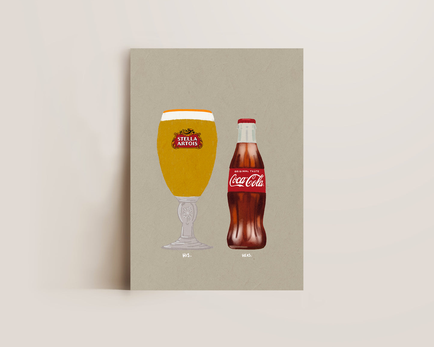 Stella & Coke Bottle Print