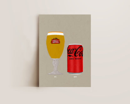 Stella & Coke Zero Print