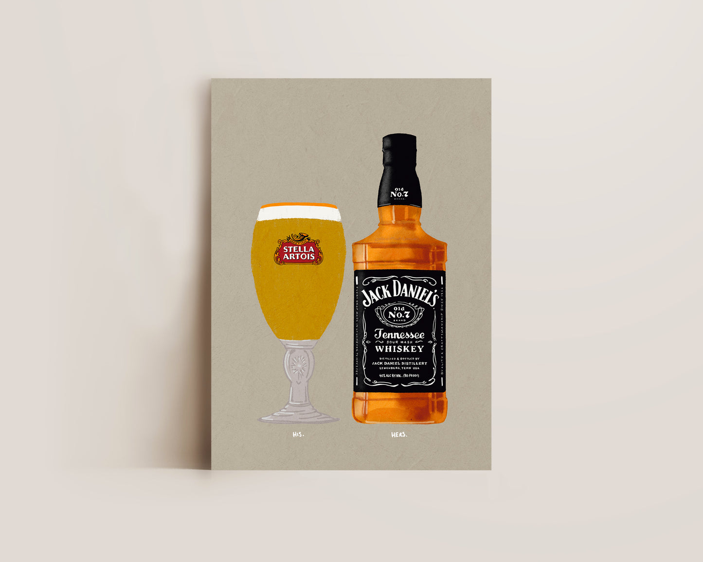 Stella & Jack Daniel's Print