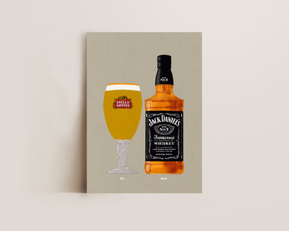 Stella & Jack Daniel's Print