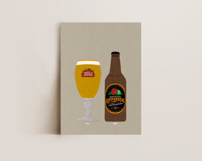 Stella & Strawberry Lime Kopparberg Print