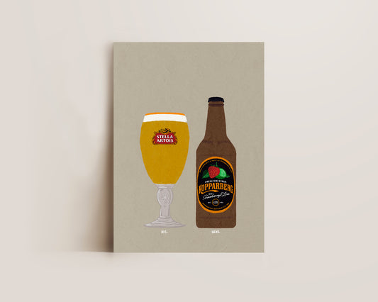 Stella & Strawberry Lime Kopparberg Print