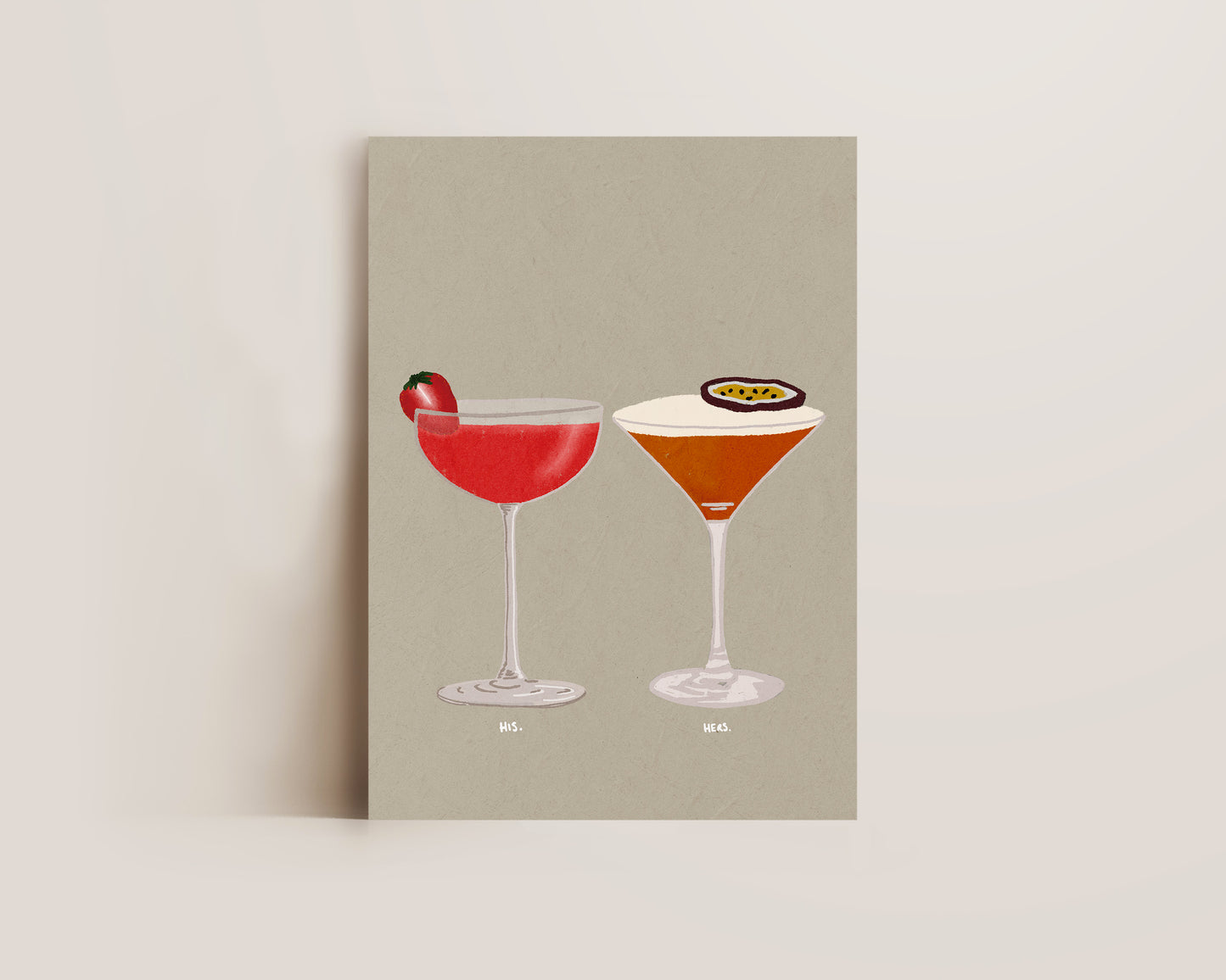 Strawberry Daiquiri & Pornstar Martini Print