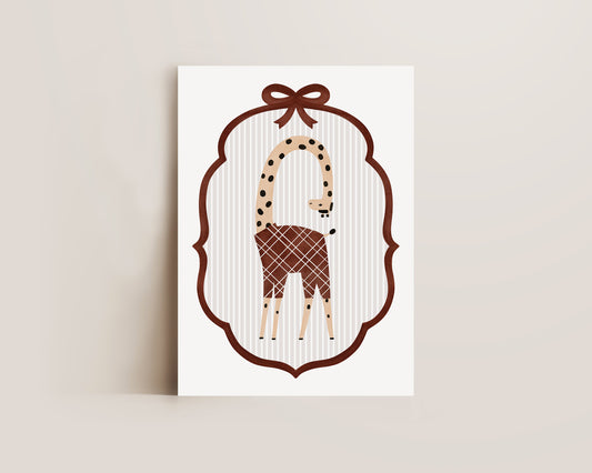 Ribboned Giraffe Print