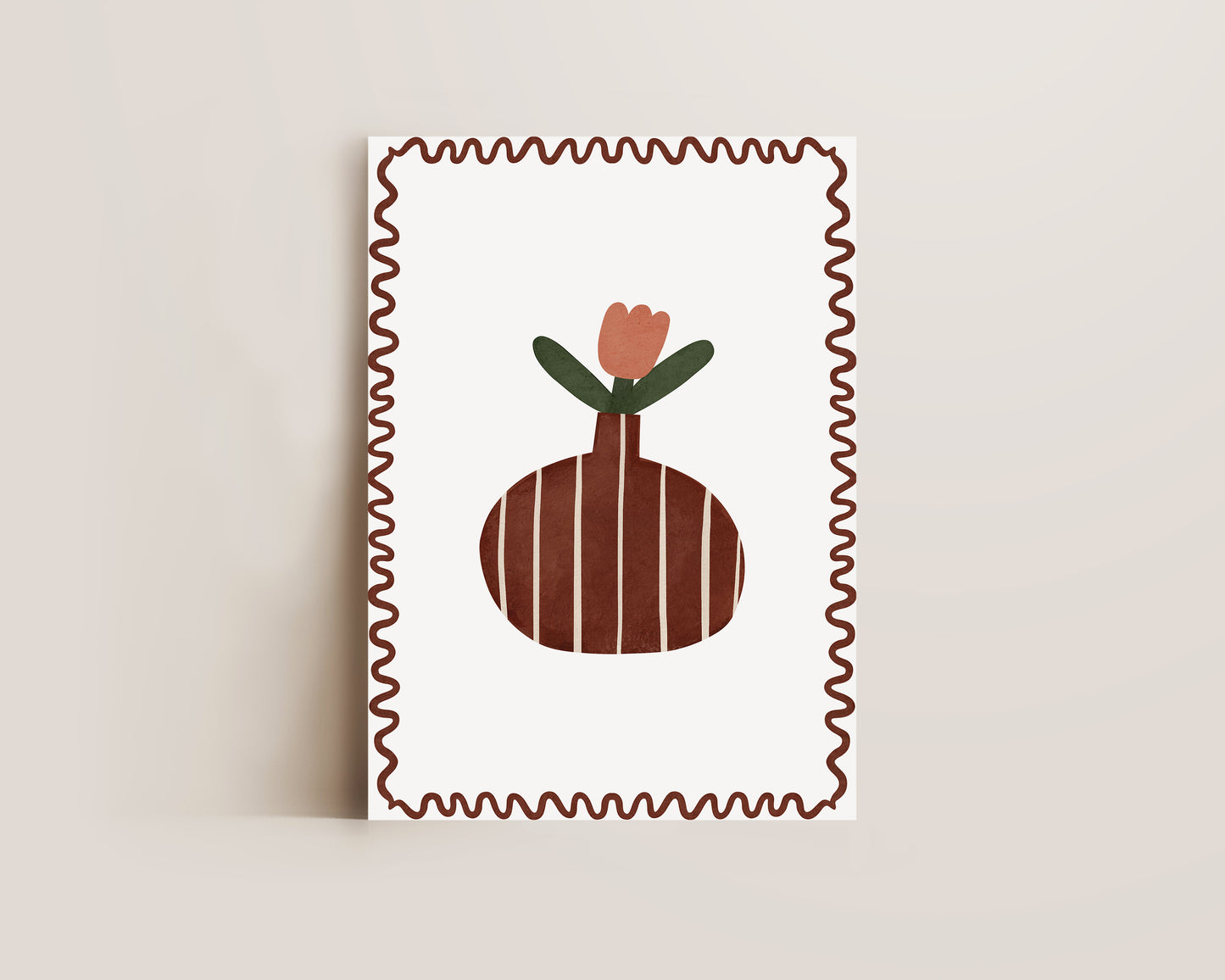 Striped Vase Print