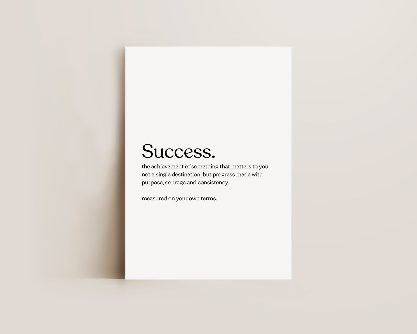 Success Definition Print