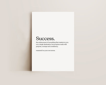 Success Definition Print