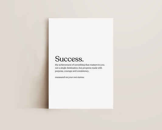 Success Definition Print