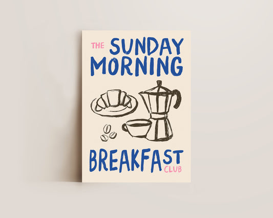 Sunday Morning Breakfast Club Blue Print