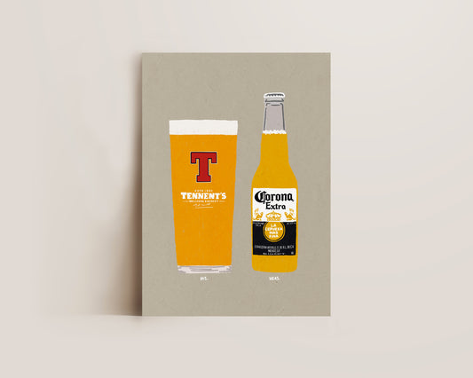 Tennent's & Corona Print