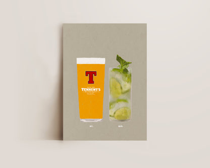 Tennent's & Mojito Print