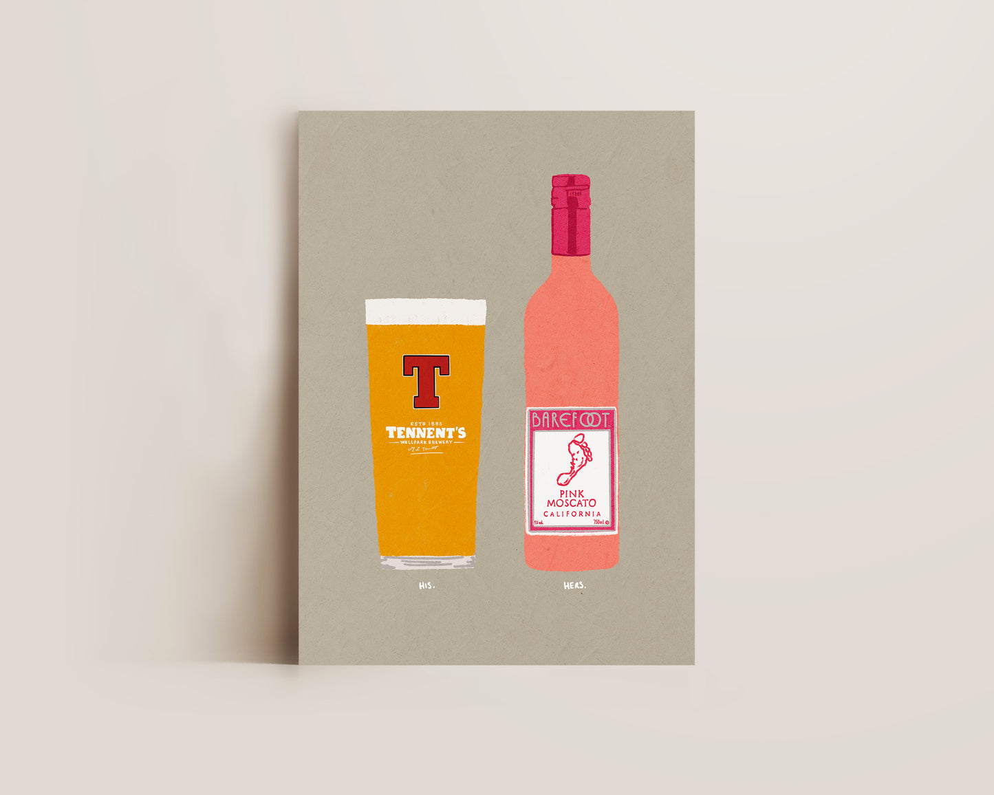 Tennent's & Pink Moscato Print
