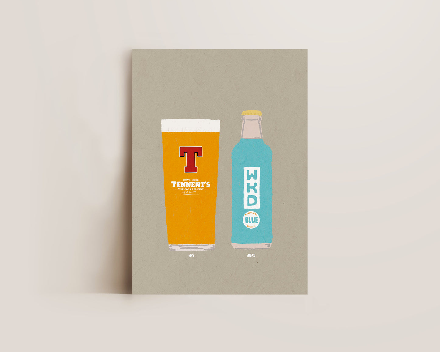 Tennent's & Blue WKD Print