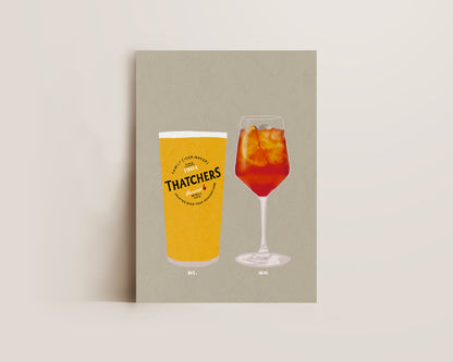 Thatchers & Aperol Spritz Print