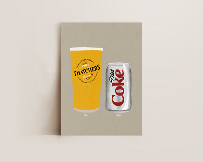 Thatchers & Diet Coke Print