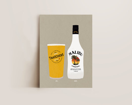 Thatchers & Malibu Print