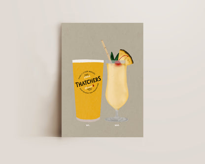 Thatchers & Pina Colada Print