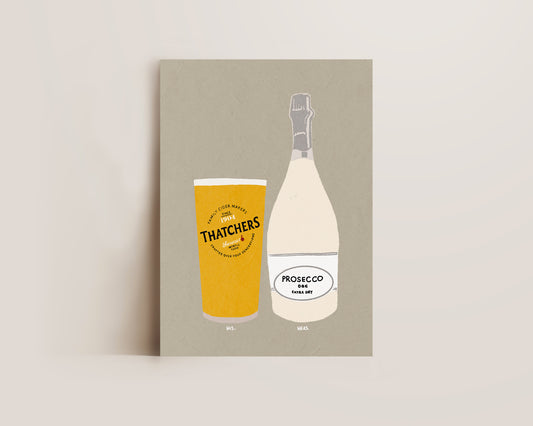 Thatchers & Prosecco Print