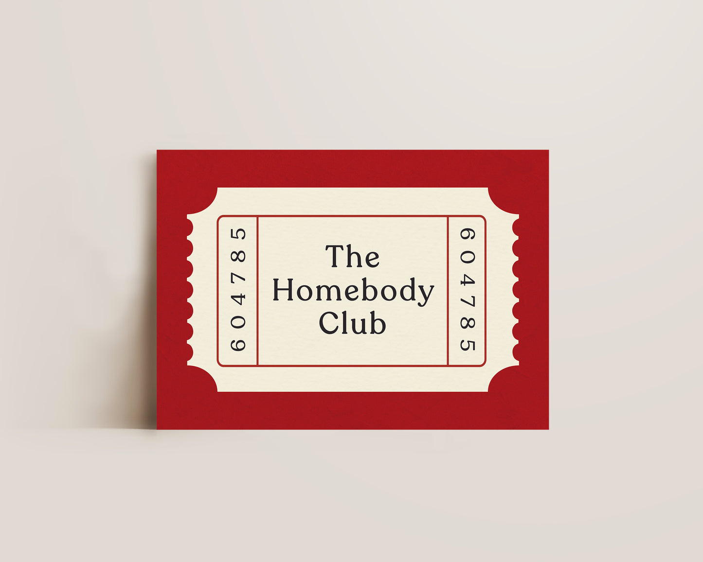 The Homebody Ticket Print